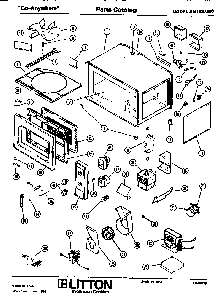 Replacement Parts Diagram and Parts List for AU1430000  Amana Microwave