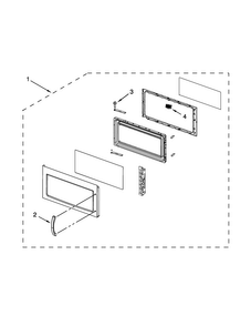 Door Parts Diagram and Parts List for MMV5208WB0  Maytag Microwave