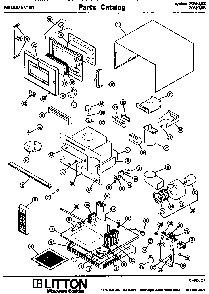 Section 1 Diagram and Parts List for 70 4001 Amana Microwave