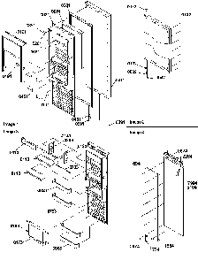 Refrigerator Door Diagram and Parts List for SB520TW-P1308601WW  Amana Refrigerator