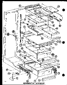 Refrigerator Accessory Diagram and Parts List for SRI19F-L-P7700004WL  Amana Refrigerator