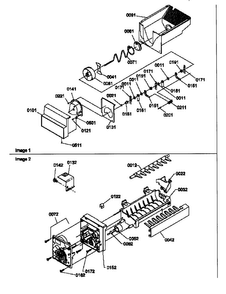 Ice Bucket Auger/ice Maker Parts Diagram and Parts List for SCD25TW-P1190426WW  Amana Refrigerator