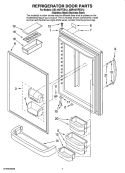 REFRIGERATOR DOOR PARTS Diagram and Parts List for ABL1927FES12  Amana Refrigerator