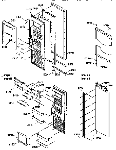 Refrigerator Door Diagram and Parts List for 57082-P1190812WW  Amana Refrigerator