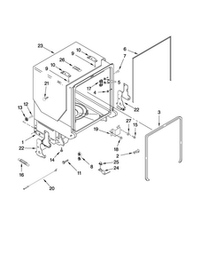 Tub And Frame Parts Diagram and Parts List for MDB7709AWB2  Maytag Dishwasher