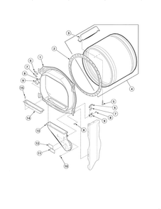 Part Location Diagram of UNAV Maytag Front bulkhead assembly (painted; includes item...