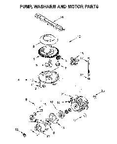 Pump, washarm and motor parts Diagram and Parts List for MDB4949SHZ1  Maytag Dishwasher