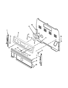 Control Panel Parts Diagram and Parts List for MER7664XW2  Maytag Range