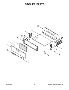 06 - Broiler Parts Diagram and Parts List for AGR5330BAW2  Amana Range