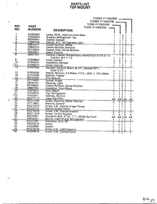 Top Mount Page 20 Diagram and Parts List for TC22N-P116205W  Amana Refrigerator