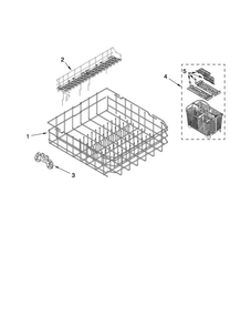 Part Location Diagram of WPW10199701 Whirlpool Silverware Basket