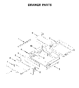 Drawer Parts Diagram and Parts List for 66475223711  Kenmore Range