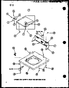 Cabinet Top Diagram and Parts List for TAA300 P75751-12W Amana Washer