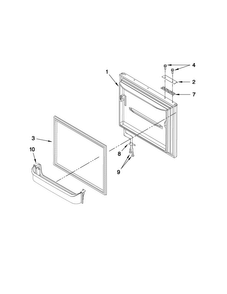 Freezer Door Parts Diagram and Parts List for MBF1953YEW3  Maytag Refrigerator