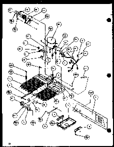 Section 2 Diagram and Parts List for SDB20H-P7836031W  Amana Refrigerator