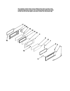 Upper Door Parts Diagram and Parts List for MGR6775BDS19  Maytag Range