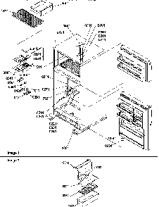 Door Hinges And Freezer Shelf And Accessories Diagram and Parts List for TZI18V2E-P1319001WE  Amana Refrigerator