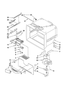 Freezer Liner Parts Diagram and Parts List for AFF2534FES2  Amana Refrigerator