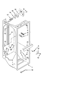 Refrigerator Liner Parts Diagram and Parts List for JCB2585WEP00  Jenn-Air Refrigerator
