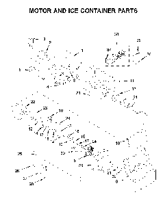 Motor And Ice Container Parts Diagram and Parts List for 10650045714  Kenmore Refrigerator