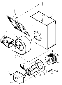 Ventilation Section Diagram and Parts List for AKDE5WW P1131742WW Amana Cooktop