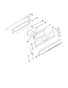 Control Panel Parts Diagram and Parts List for MGR6775BDW18  Maytag Range