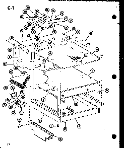 Panel Assembly Diagram and Parts List for ARC-100D P85122-17S Amana Range