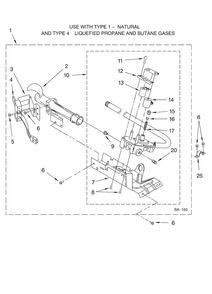 8318272 Burner Assembly, Optional Parts Diagram and Parts List for MGDC400VW0  Maytag Dryer