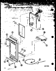 Control Panel Diagram and Parts List for RR-10A P74750-2M Amana Microwave