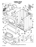 CABINET PARTS Diagram and Parts List for MDE17PDAZW1  Maytag Dryer