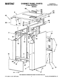 CABINET PANEL PARTS Diagram and Parts List for MFS55PNAVS  Maytag Washer