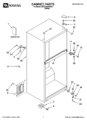CABINET PARTS Diagram and Parts List for MTB1842VRW01  Maytag Refrigerator