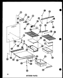 INTERIOR PARTS Diagram and Parts List for BC20N P602356W Amana Refrigerator