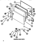 FZ DOOR Diagram and Parts List for TR518G P7655606W Amana Refrigerator