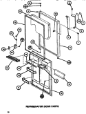 REF DOOR Diagram and Parts List for TR518G P7655606W Amana Refrigerator