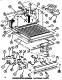 FUNCTIONAL PARTS (REF / FRZ) Diagram and Parts List for TC522G P7655608W Amana Refrigerator