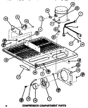 COMPRESSOR COMPARTMENT Diagram and Parts List for TC522G P7655608W Amana Refrigerator