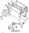 FZ DOOR Diagram and Parts List for TM516H1 P7655609W Amana Refrigerator