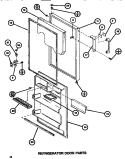 REF DOOR Diagram and Parts List for TM516H1 P7655609W Amana Refrigerator