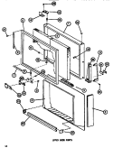UPPER DOOR Diagram and Parts List for TM516F1 P7705205W Amana Refrigerator
