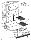 INTERIOR Diagram and Parts List for TM516F1 P7705205W Amana Refrigerator