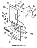 REF DOOR Diagram and Parts List for TM516H1 P7655613W Amana Refrigerator