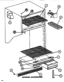 INTERIOR ACCESSORIES Diagram and Parts List for TM516H1 P7655613W Amana Refrigerator