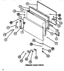 FZ DOOR Diagram and Parts List for TR518H P7655614W Amana Refrigerator
