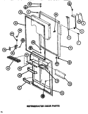 REF DOOR Diagram and Parts List for TR518H P7655614W Amana Refrigerator