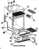 INTERIOR ACCESSORIES Diagram and Parts List for TR518H P7655614W Amana Refrigerator