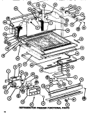 FUNCTIONAL PARTS (REF / FRZ) Diagram and Parts List for TR518H P7655614W Amana Refrigerator