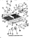 COMPRESSOR COMPARTMENT Diagram and Parts List for TR518H P7655614W Amana Refrigerator