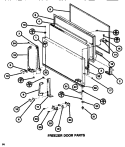 FZ DOOR Diagram and Parts List for TC522H P7655616W Amana Refrigerator
