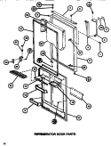 REF DOOR Diagram and Parts List for TC522H P7655616W Amana Refrigerator